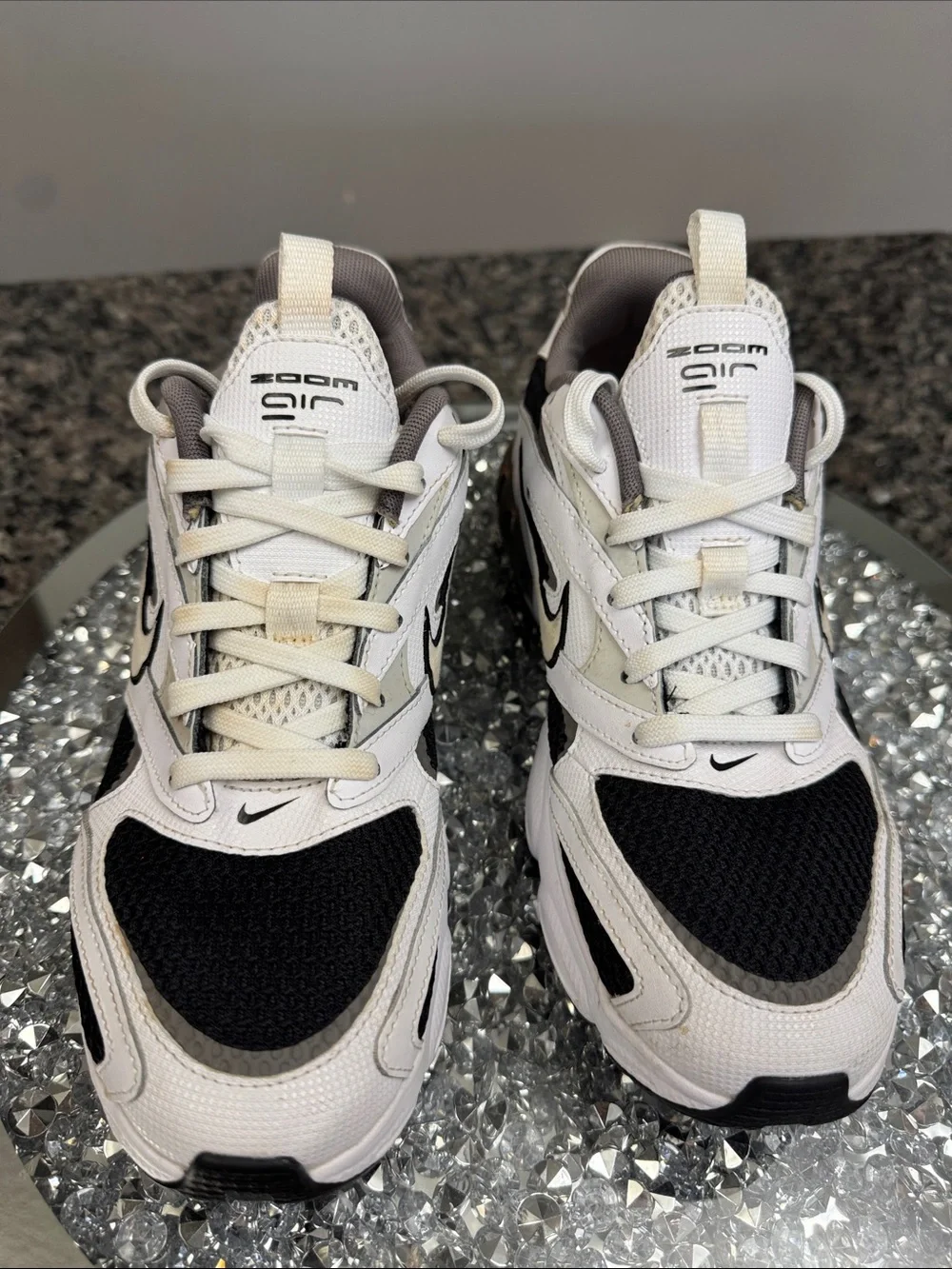 Nike Air Zoom Fire White and Black Sneakers EUC 8